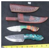 We Ship: TWO (2) Fixed Blade Knives with Sheath