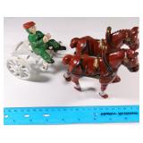 Driver and Tandem Horses, Cast Iron