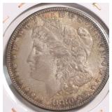 1880 Toned Morgan Silver Dollar