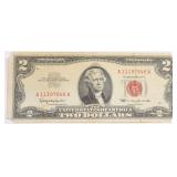 1963 $2 Note, corners clipped
