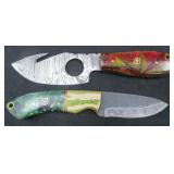 We Ship: (2) Fixed Blade Handmade Knives with
