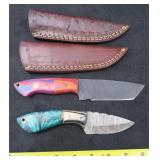 We Ship: TWO (2) Fixed Blade Handmade Knives