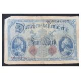 1914 German 5 Mark Note