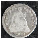 1858 Silver Half Dime