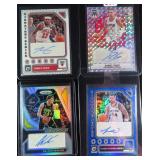 Four (4) Signed Basketball Cards