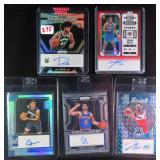 Five (5) Signed Basketball ROOKIE Cards