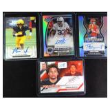 Four (4) Signed Football Cards incl. Rookie Cards