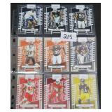 NINE (9) Football Rookie Cards