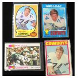 Four (4) Bob Lilly Football Cards