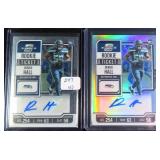 TWO (2) SIGNED Derick Hall (RCs) Rookie Cards