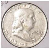 Silver 1960 Franklin Half Dollar