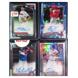 Four (4) SIGNED Bowman Chrome 1st Bowman Cards