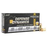 Fifty (50): Fiocchi 45ACP 230gr Hollow Points