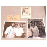 Four (4) Autographs obtained by Joe Floeck incl:
