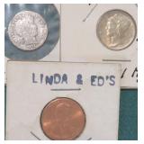Silver 1944 Mercury Dime, Silver 1902 Barber Dime