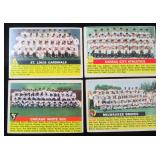 Four (4) 1956 Topps Team Cards: White Sox,