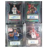 Four Signed Prizm Penmanship Basketball Cards