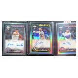 Three (3) SIGNED 2024 Topps Chrome Rookie Cards!
