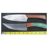 NO SHIP, NO SHEATH: (2) Fixed Blade Knives