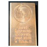 2011 Half Pound .9995 Fine Copper Bullion Bar