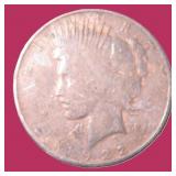 Obv Toned 1922-D Silver Peace Dollar