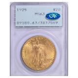 1925 Saint-Gaudens Gold Double Eagle PCGS MS-63