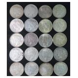 Twenty (20) Silver Peace Dollars, Estate Find
