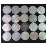 Twenty (20) Silver Peace Dollars, Estate Find