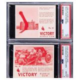 TWO (2) 1940 V406 Victory Gum Cards PSA Graded