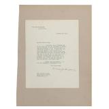 Dec. 10, 1921 Warren G. Harding Signed Letter