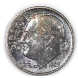 TONED 1963 Roosevelt Dime Silver US Coin