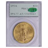 1924 Saint-Gaudens Gold Double Eagle PCGS MS-63