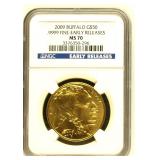 2009 Gold $50 Buffalo, NGC MS70 ER, .9999 Fine