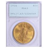 1924 Saint-Gaudens Gold Double Eagle PCGS MS-63