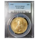 1989 GOLD $50 Eagle, PCGS MS69, 1 oz Gold