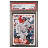 2023 TOPPS HOLIDAY #H1 AARON JUDGE SP PSA 8