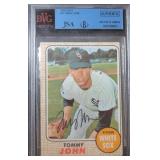 Tommy John Signed 1968 Topps, BVG/JSA Authentic