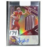 #11/99 Sam Howell Signed Rookie Relic Card