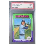 1975 TOPPS MINI #228 GEORGE BRETT (RC) PSA 7