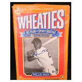 Willie Mays Signed Wheaties Box with Beckett COA