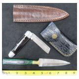 We Ship: (2) Damascus Blade Knives