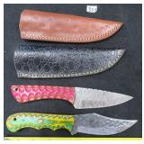 We Ship: TWO (2) Fixed Blade Custom Knives