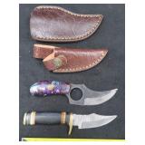 We Ship: TWO (2) Fixed Blade Custom Knives