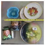 NO SHIP: Opalescent Hobnail, Toby Mugs
