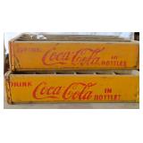 NO SHIP: TWO (2) OLD Coca Cola Wooden Bottle