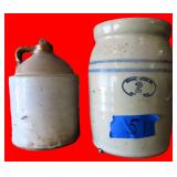 NO SHIP: One Gallon and Two Gallon Crock
