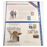 1988 Olympic Silver Dollar Coin and Stamps