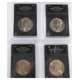 Four  Kennedy Half Dollars