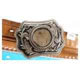 Silver Peace Dollar Buckle with