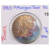 1883-O Toned Silver Morgan Dollar